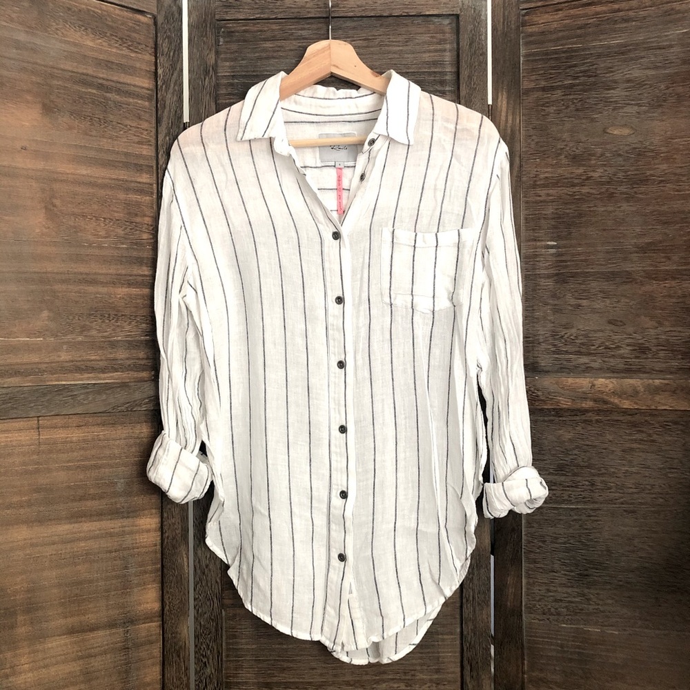Rails That’s A Wrap Linen Buttondown Top